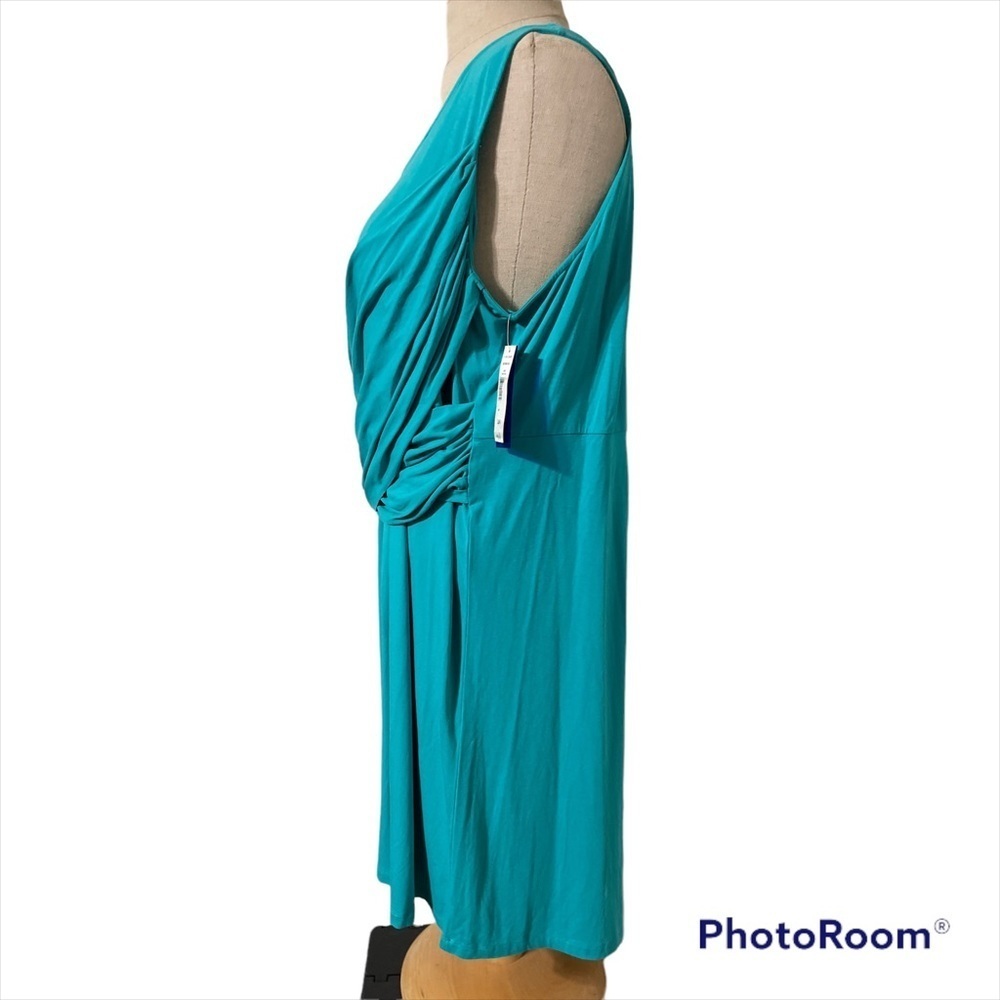 NWT Peter Nygard Teal Dress Size 3X **NEW** - Picture 3 of 8